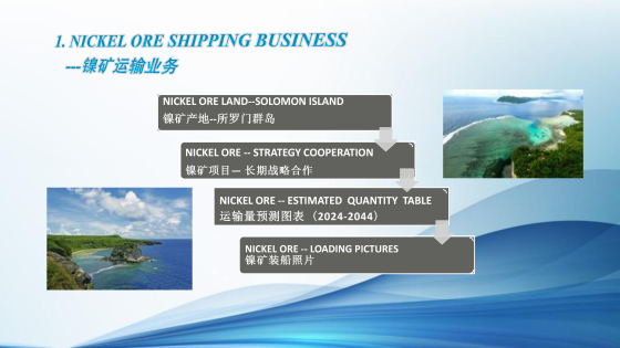 NICKEL ORE SHIPPING BUSINESS